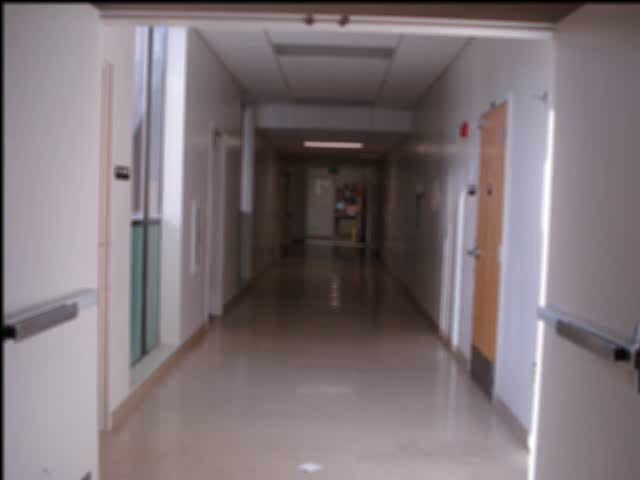 A hallway from Alex’s high-school film